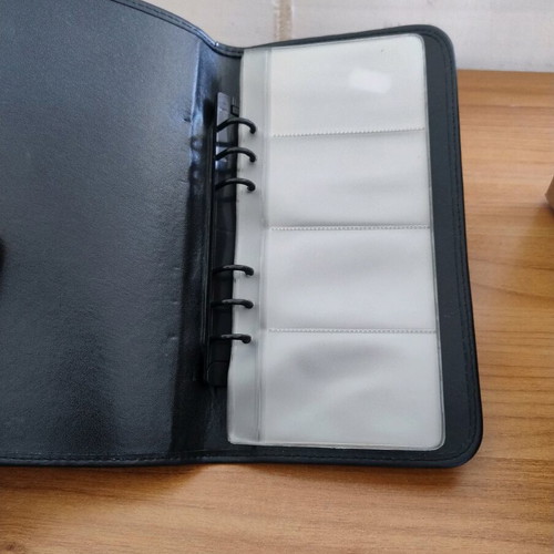 Card holder with four sleeves used