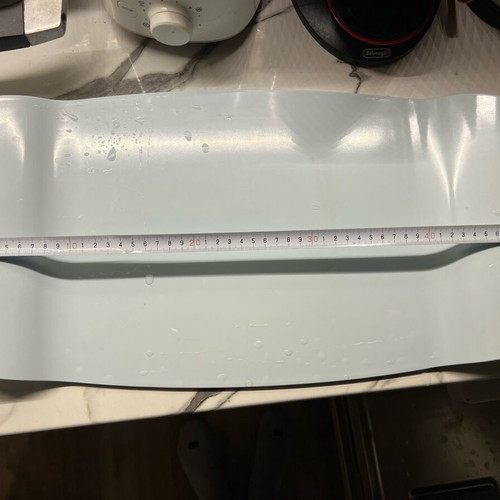 Set of 2 modern baby blue and white serving trays like new