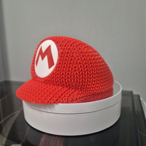 Super Mario knitted decorative hat like new, 3d printed