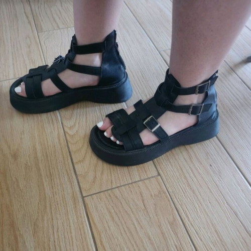 Gladiator shoes Shein black size 38 lightly used