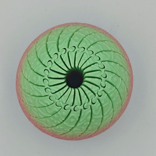 3D Printed Articulated Easter Egg Fidget New Rainbow PLA