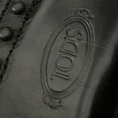 Tod's Gommino Leather Loafers Men's New Black Size 44