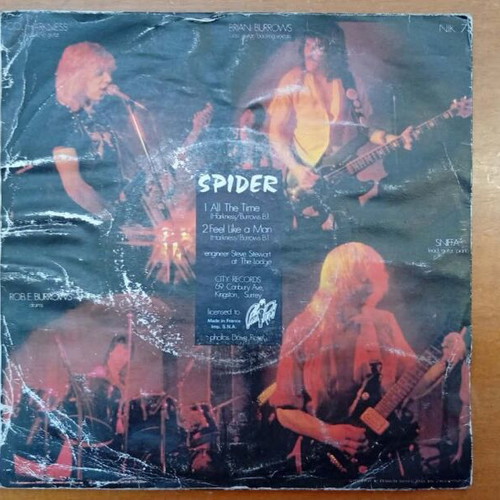 Spider All The Time 7’ vinyl record used, metal