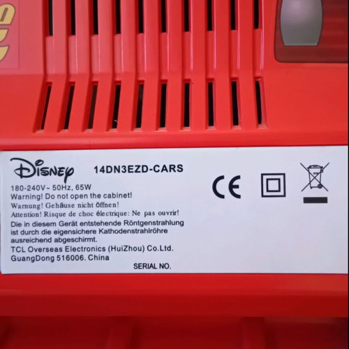 Cars McQueen Disney TV like new with decoder gift