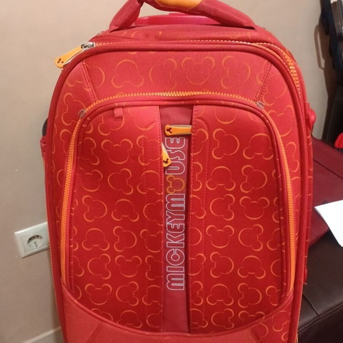 Children's suitcase used Mickey Mouse Clubhouse red