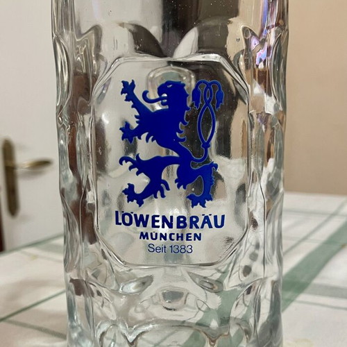 Lowenbrau Munchen Beer Mug like new, 1 liter collectible vintage
