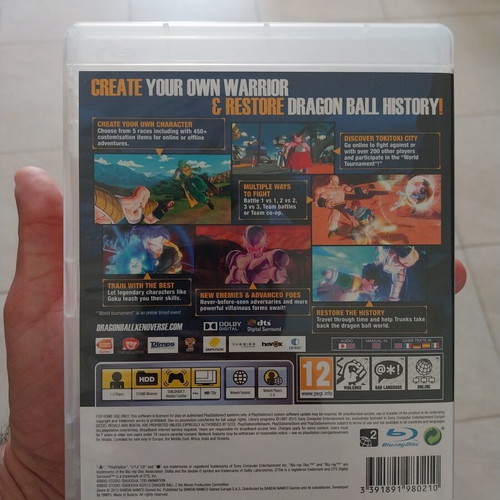 DragonBall Xenoverse PS3 game like new with manual and poster