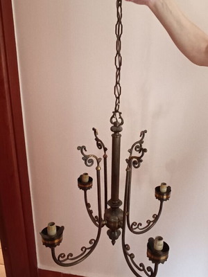Antique chandelier used