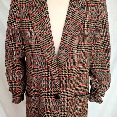 Zara checked jacket size M like new, beige and brown