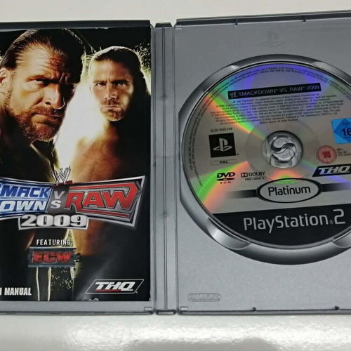 WWE SmackDown vs. Raw 2009 Platinum PS2 game used, English