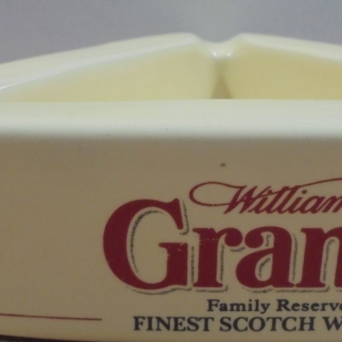 Grant's Scotch Whisky old promotional ceramic ashtray used