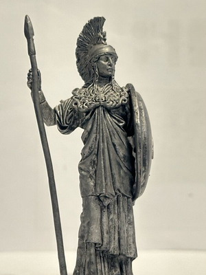 Athena lead soldier figurine used, height 7 cm