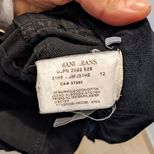 Armani Jeans men's pants used, velour cotton