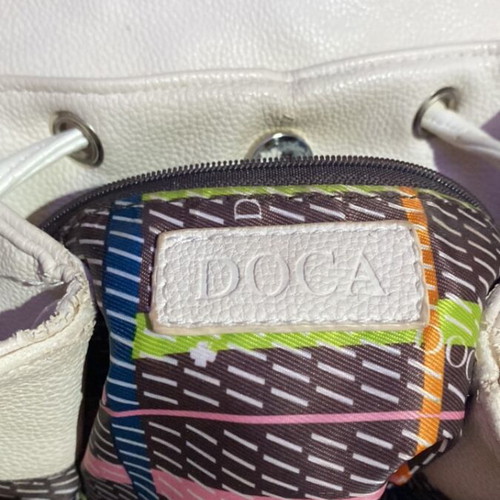 Doca beige backpack with rose design