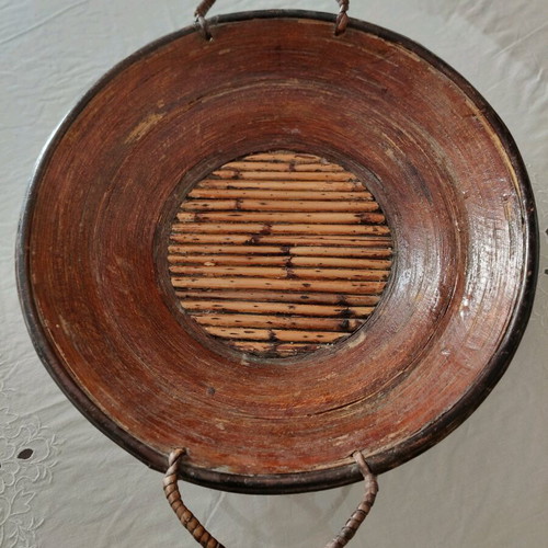 Cretan winnowing tray with wooden base used, traditional antique