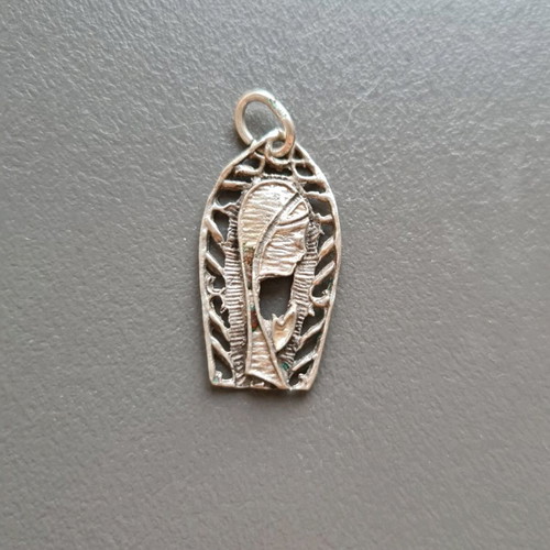 Copper boho pendant used with girl design