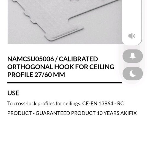 Akifix NAMCSU05006 drywall hook new pack of 100 pcs