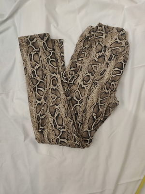 Snakeskin women's leggings used, size S/M, high waist, earth tones
