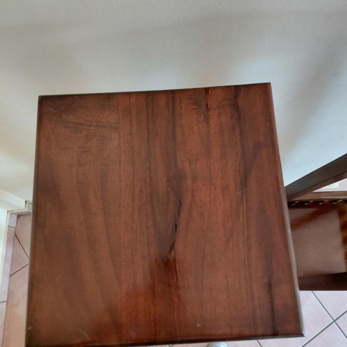 Traditional solid walnut flower stands set of 2 like new