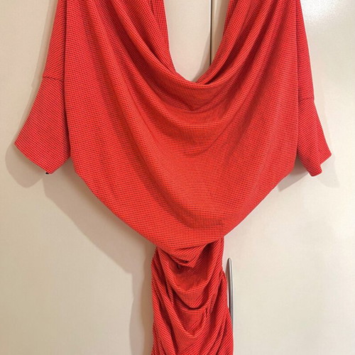 Draped dress coral like new, size XS/S