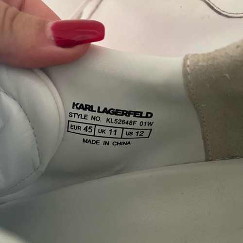 Karl Lagerfeld men's sneakers white like new, size 45