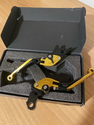 Motorcycle levers new aftermarket gold universal adjustable
