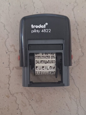 Trodat Printy 4822 Stamp "ΕΞΩΦΛΗΘΗ" like new