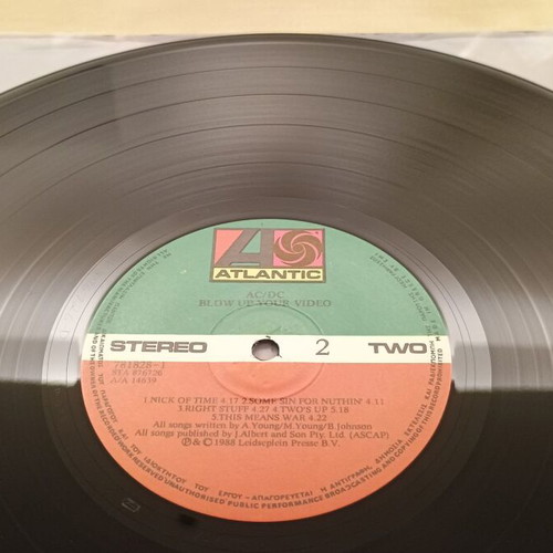 AC/DC Blow Up Your Video vinyl like new, Greek edition