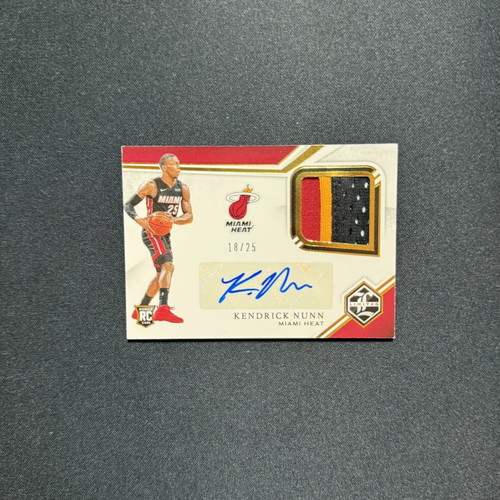 2019-20 Panini Chronicles Kendrick Nunn Limited Rookie Jersey Auto Prime Card like new