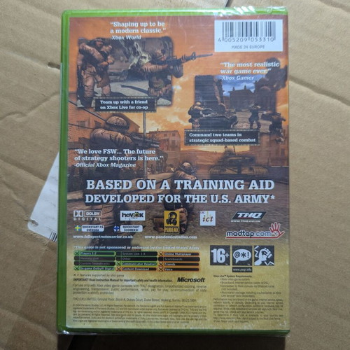 Full Spectrum Warrior Xbox (Original) brand new
