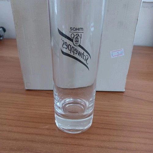Schweppes glass set new, 5 pieces