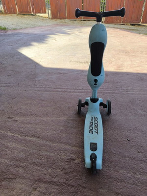 Tricycle scooter used, child can sit
