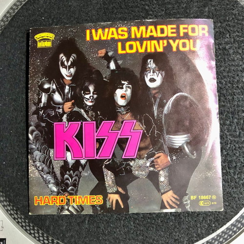 Kiss I Was Made For Lovin' You Vinyl 7" Single like new, rock