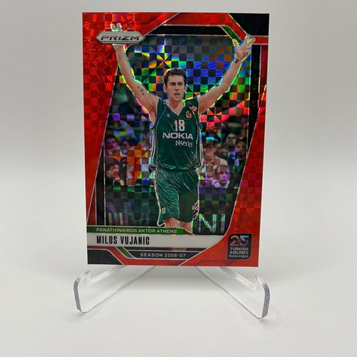 2024-25 Panini Prizm Euroleague Basketball Milos Vujanic Red Power card like new