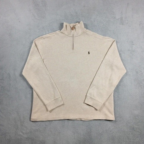 Polo Ralph Lauren Half-Zip Sweatshirt like new, beige XL