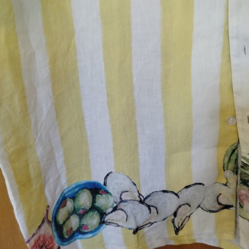 Karavan linen shirt like new, colorful, cool and comfortable