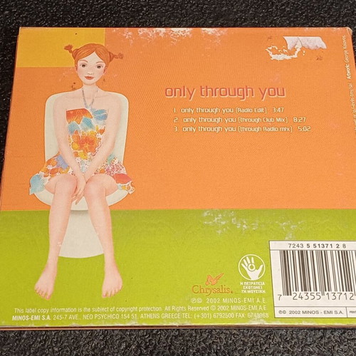 Only Through You CD Single Digipak used, Raining Pleasure