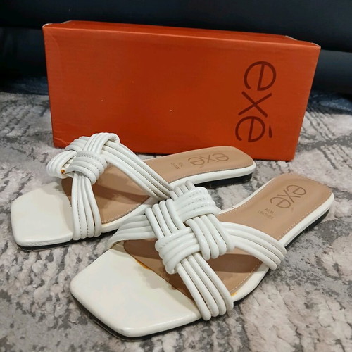 Exe flat sandals like new, size 38, white