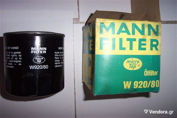  MANN W 920/80 - filtro ladiou TOYOTA HILUX 88-128 HP - VW TARO 2,2