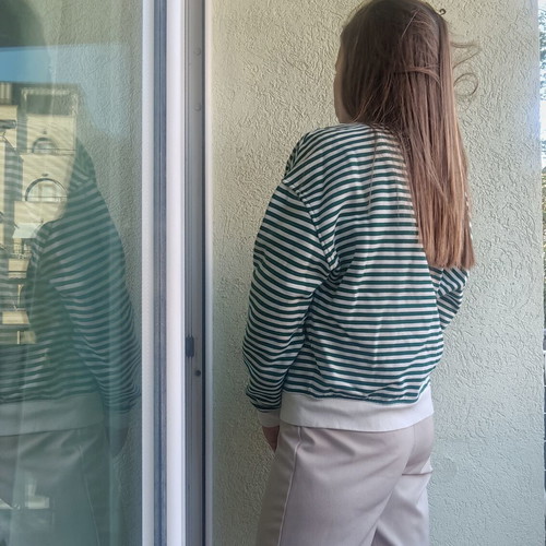 Reserved sweatshirt, small, cotton, striped