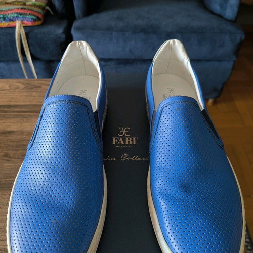 Fabi blue slip-on shoes like new, limited edition Italy, size 45