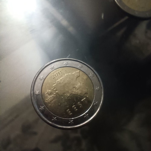 Estonia 2 euro coin used, circulated 2011