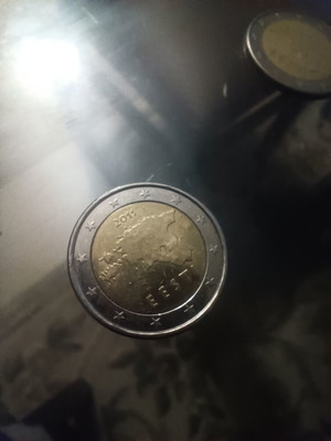 Estonia 2 euro coin used, circulated 2011
