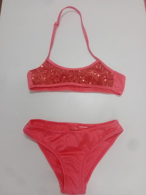 Calzedonia children's swimsuit like new, size 6-7 years, red and pink