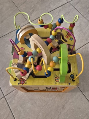 Wooden skill toy used