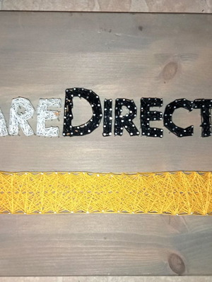 Handmade string art frame Care direct wooden 30×40