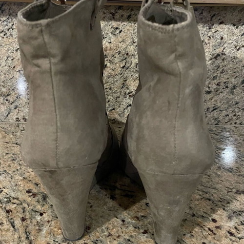 Bershka platform ankle boots used, brown, size 38