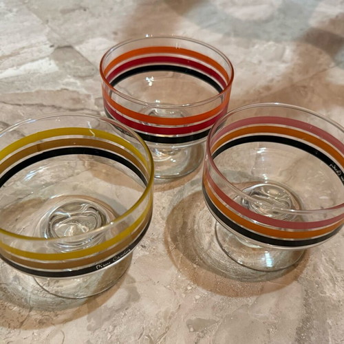 Vintage Pierre Cardin ice cream bowls set of 6, new
