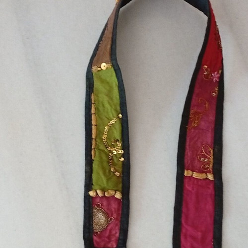 Patchwork Boho Belt used, multicolor, adjustable 120 cm
