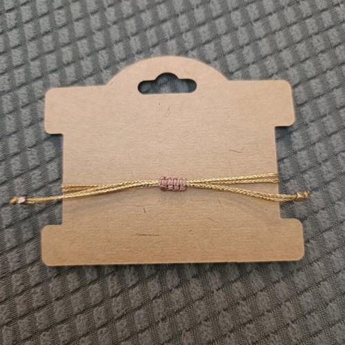Macrame heart bracelet new in dusty pink